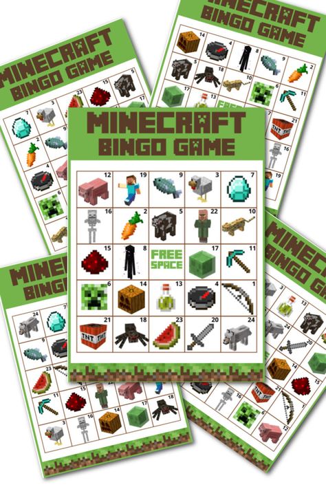 FREE Fantastic Printable Minecraft Bingo Game! | Catch My Party Minecraft Bingo Printable Free, Minecraft Scavenger Hunt Printable Free, Minecraft Scavenger Hunt, Minecraft Bingo, Minecraft Party Activities, Free Printable Minecraft, Minecraft Printables Free, Minecraft Birthday Party Games, Minecraft Printable