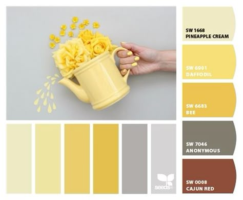 Beige And Yellow Color Palette, July Color Palette, Color Seeds, Seeds Color, Visual Merchandiser, Yellow Colour Scheme, Color Palette Yellow, Flora Design, Colour Pallets