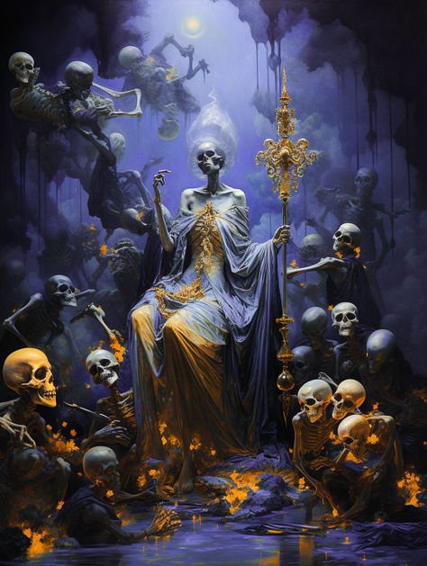 Deity Artwork, The Skeleton, Underworld, Skeleton, Queen, Halloween, Tattoos, Quick Saves