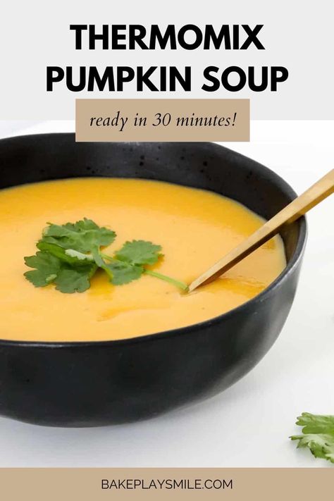 Thermomix Pumpkin Soup is simply the best ever, classic, well-loved recipe, made even easier by using your Thermomix or other thermal cooker. #thermomixsoup #besteverpumpkinsoup #winterwarmers #pumpkin #thermomix Thermomix Pumpkin Soup, Thermomix Recipes Dinner, Thermomix Soup, Thermomix Recipes Healthy, Pumpkin Soup Healthy, Thermal Cooker, Roast Pumpkin Soup, Winter Warmers Recipes, Cooking Cream