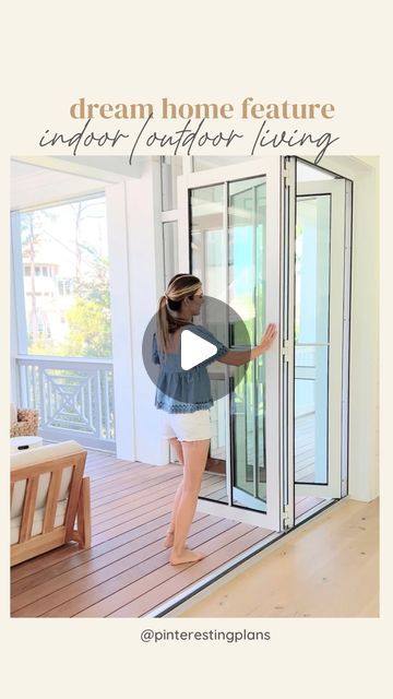 Rachel Moore 👡 save or splurge 👜Style Influencer on Instagram: "These accordion doors make for the most dreamy indoor/outdoor living. Splurge on these if you get the chance! 

#newbuild #homedesign #indooroutdoorliving #porchgoals #ltkhome #homerenovation" Save Or Splurge, Accordion Doors, Influencers Fashion, Indoor Outdoor Living, New Builds, Dream Home, Home Renovation, Influencer, Outdoor Living