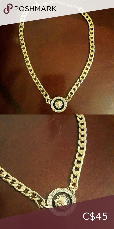 Beautiful lioness necklace Lioness Necklace, Black Luxury, Necklace Gold, Shop Necklaces, Dust Bag, Gold Necklace, High Quality, Gold, Black