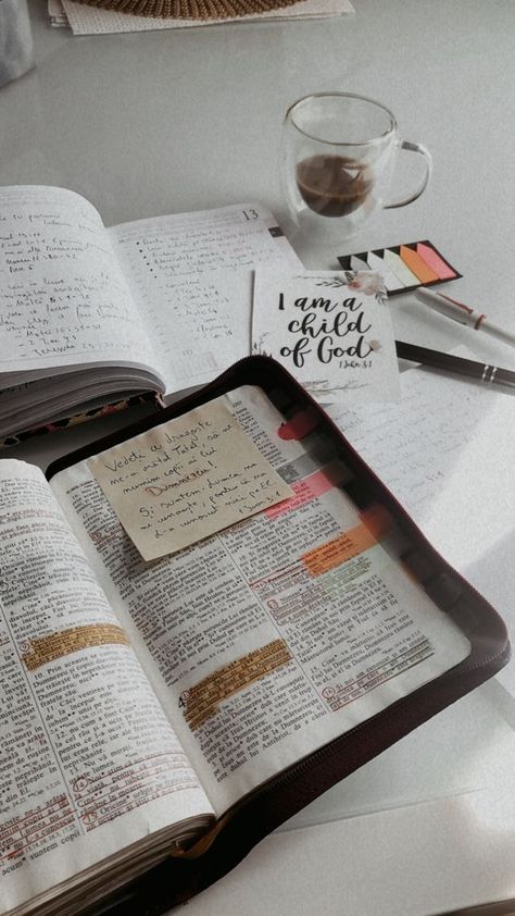 Bible Study And Coffee, Bible Asethic Picture, Reading Bible Pictures, Prayer Journal Aesthetic, Time With God Aesthetic, Bible Aesthetic Pictures, Bible Study Pictures, Bible Asthetic Picture, Bible Reading Aesthetic