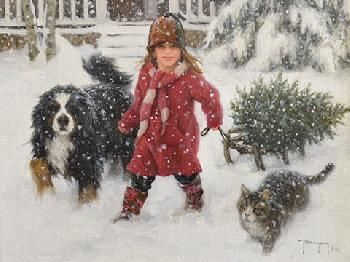 Robert Dickerson Art, Robert Duncan Art, Teil Duncan Art, Robert Duncan Art Prints, Robert Bevan Paintings, Bernard Dunstan Paintings, Robert Duncan, Artwork Gallery, Winter Illustration