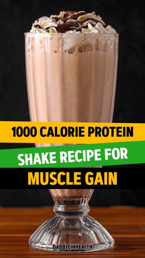 Build muscle fast with this 1,000-calorie protein shake recipe. Perfect for post-workout recovery and healthy weight gain!