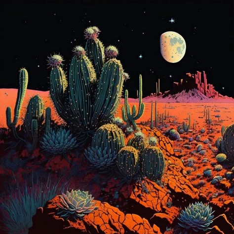 Desert Aesthetic, Western Artwork, Space Cowboy, Cowboy Party, Desert Art, Art Prompts, Art Contest, Western Art, Retro Art