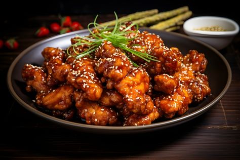 “Excellentissime !” : goûtez le dakgangjeong, une recette coréenne de poulet frit que nos lecteurs ont notée 5/5 - 750g Plats Healthy, Garlic Head, Crushed Garlic, Glass Baking Dish, Crispy Chicken, Apple Slices, Tempura, Korean Food, Tandoori Chicken