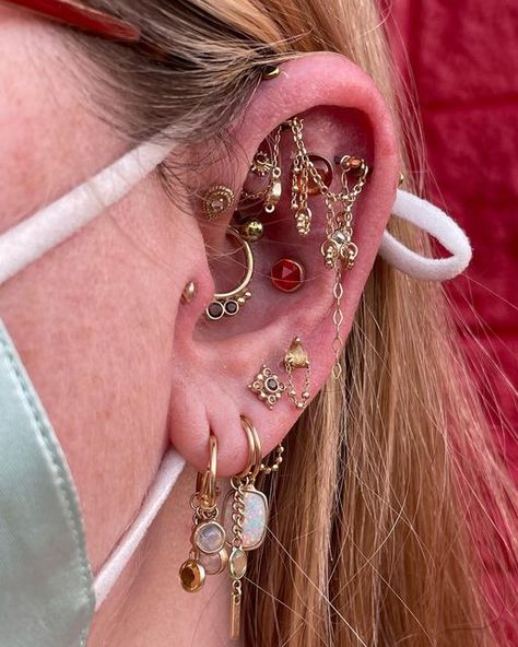 Hip Piercing, Conch Piercing Jewelry, Conch Jewelry, Nordic Tattoo, Ear Style, Mexican Fire Opal, Conch Earring, Conch Piercing, June 19