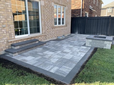 Backyard Interlocking Patio Ideas, Small Backyard Interlocking Ideas, Interlocking Stone Patio, Backyard Interlocking Ideas, Interlock Patio Backyard, Interlock Backyard, Paved Backyard Ideas, Paved Patio Ideas, Covered Pergola Patio