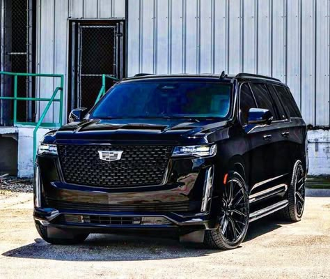 Black Cadillac, Lake Front House Plans, Mom Car, Top Luxury Cars, Suv Trucks, Suv Cars, Luxury Suv, Chevrolet Trucks, Cadillac Escalade