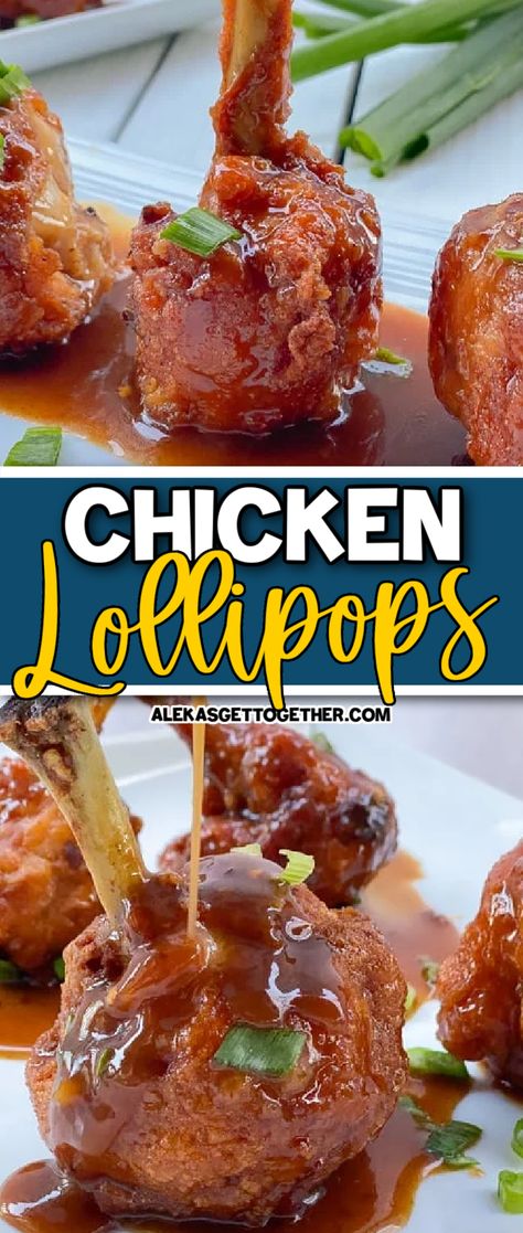 Lollipop Drumsticks, Party Small Bites, Party Food Ideas Appetizers, Food Ideas Appetizers, Sesame Ginger Dressing, Sticky Sauce, Chicken Lollipops, Chicken Drumstick, Sesame Ginger