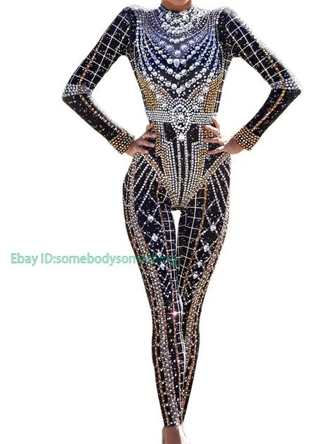 Women Shining Rhinestones Performance Costumes Dancer Stage Wear Jumpsuit Color:Black Size:XS-XL Material:Polyester        Payment 1. Payment must be made within 7 days of auction closing (Unpaid dispute will automatically open when item is not paid in 7 days). 2. PLEASE NOTE: SHIPPING&HANDING DOES NOT INCLUDE DUTIES, LOCATL TAXES OR ANY OTHER IMPORTATION FEES. 3. Please list your special requests (color, packages, value of declaration, etc.) in the EBAY NOTES SECTION when you make payment Shipping 1. We Ship to Worldwide 2. We ship your orders within 5 business days after the payment cleared. 3. Item shipped from China via china Post Airmail, reach most of the countries within 3 to 5 weeks. 4. Delivery time depends on destination and other factors, it may takes up to 25 days. If you don't Edm Outfit, Rhythmic Gymnastics Costumes, Gymnastics Costumes, Edm Outfits, Open When, Color Guard, Performance Wear, Rhythmic Gymnastics, Cordial