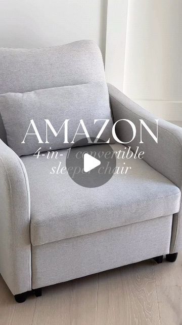 luxury findss on Instagram: "🔗🛍️Tap link in bio or comment "YES" to shop!  Amazon 4-in-1 sleeper chair!!! Follow me @luxury_homefinds2  for links as Meta is rolling out a new feature where we will all only get DMs from those we follow So for those who follow & comment "YES" check your DM as you will automatically get links sent to you! But no pressure to follow! If you prefer not to follow or if they don't send (IG can have a lot of glitches!) you can always tap the link in my bio to shop!✨

 Relax & sit back (or nap!) with this versatile sleeper chair gives you 4 pieces of furniture in 1!!! It easily converts from accent chair to chaise lounge for reading or watching tv to fully flat sofa bed because of its 4 adjustable backrest positions!! comfy and I love the design!! It's so Thankful Sleeper Chair Bed, Minimalist Chair, Sleeper Chair, Chair Bed, Bedroom Chair, So Thankful, 4 In 1, Watching Tv, Sit Back