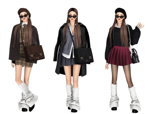 TS4 Preppy Style Lookbook #5 Blush Lips, Dark Academia Clothes, Academia Clothes, Style Lookbook, Fashion Design Collection, Sims 4 Cas, Sims 4 Clothing, The Sims4, Sims Mods