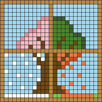 Flowers Cherry Blossom, Graph Paper Drawings, Graph Crochet, Easy Pixel Art, Pixel Art Templates, Pixel Drawing, Pixel Crochet, Pix Art, Pixel Art Grid