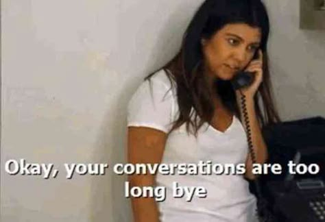 When you hang up because you're annoyed with the conversation. #kardashians #kimkardashian #kardashianquotes #quotes #memes #funnymemes #KUWTK Follow us on Pinterest: www.pinterest.com/yourtango Kourtney Kardashian Funny, Quotes Kardashian, Kardashian Funny Quotes, Bye Meme, Kardashian And Jenner, Out Of Touch With Reality, Quotes Funny Humor, Kardashian Quotes, Kardashian Memes