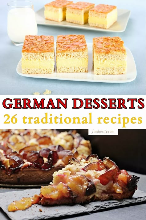 Austrian Dessert Recipes, Easy European Desserts, German Deserts Originals, European Baking Recipes, German Sweets Recipes, German Deserts Easy, Eastern European Desserts, German Easter Recipes, German Winter Food