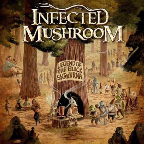 Legend of the Black Shawarma - My favorite @infected album! Infected Mushroom, Anarcho Punk, Riders On The Storm, Life Board, Edm Festival, Mushroom Art, Album Cover Art, Great Bands, Music Tv