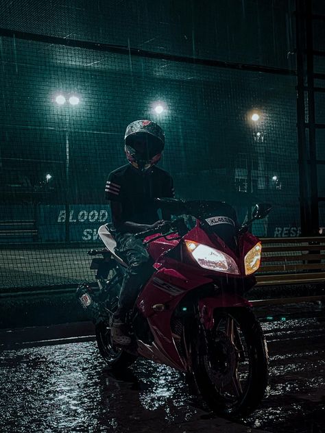 Bike, Dark wallpaper Aesthetic Bike Wallpaper, Dark Rainy Aesthetic, R15 V2, Rainy Aesthetic, Starboy Aesthetic, Aesthetic Bike, Bike Wallpaper, Yamaha R15, Biker Boys