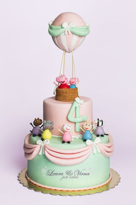 Tortas Peppa Pig, Bolo Da Peppa Pig, Peppa Pig Party Ideas, Pig Cakes, Peppa Birthday, Pig Party Ideas, Peppa Pig Birthday Cake, Peppa Party, Pig Birthday Cakes