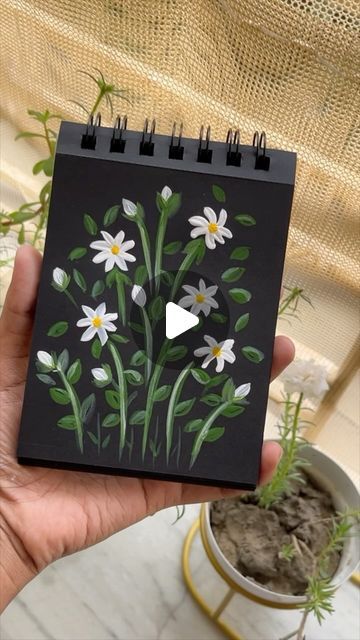 April 11, Black Paper, Acrylic Colors, Acrylic Art, Flower Drawing, Floral Art, Paint, Flowers, On Instagram