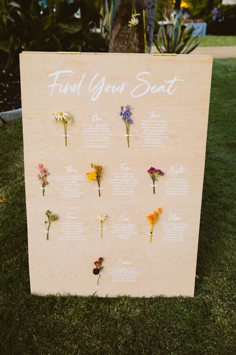 Ojai Rancho Inn Wedding | Art & Soul Events Find Your Seat Ideas, Place Name Ideas, Marque Wedding, Swedish Culture, Wildflower Wedding Theme, Az Wedding, Find Your Seat, Wedding Logistics, Midsummer Dream