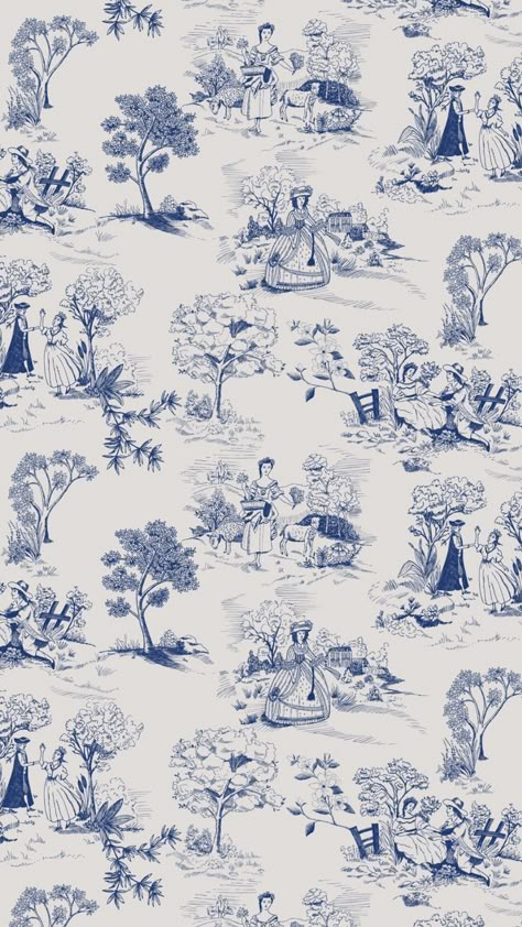 Toile de jouy spoonflower Toile Design, Pattern Sketch, Toile Pattern, Paper Roll Crafts, Romantic Art, White Ink, Moleskine, Vintage Chic, Art Store