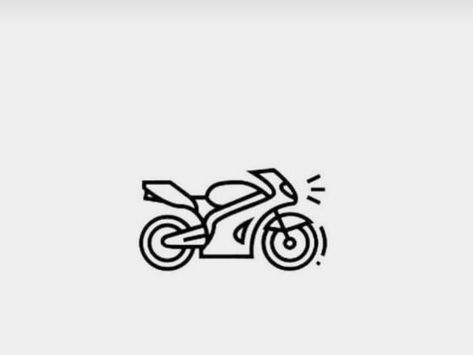 Motorcycle Simple Drawing, Simple Motorcycle Tattoo, Ktm Tattoo, Motorcycle Drawing Easy, Bike Doodle, Small Motorcycles, Motorcycle Tattoos, Bike Tattoos, Motorcycle Drawing