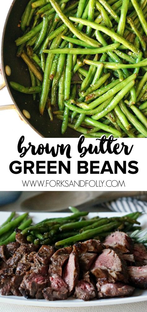 Butter Green Beans, Green Beans Side, Green Beans Side Dish, Weekly Menu Plan, Buttered Vegetables, Brown Butter Sauce, Green Beans Recipe, Brown Sugar Recipes, Grilled Pork Tenderloin