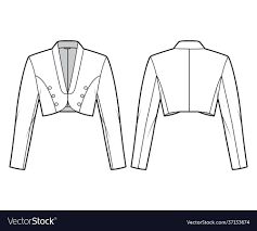 Blazer Template, Collar Sketch, Outfit Basics, Fashion Vector, Art Basics, Flat Sketches, Bolero Jacket, Cropped Blazer, Basic Outfits