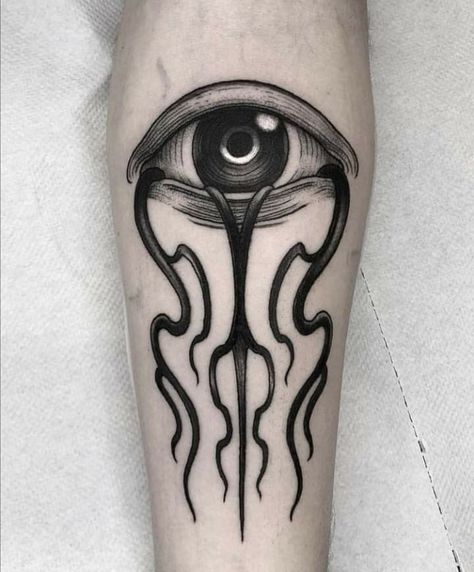 Eyeball Drawing, Jesus Tattoo Design, Satanic Tattoos, Tree Tattoo Men, All Seeing Eye Tattoo, Neo Tattoo, Goth Tattoo, Sigil Tattoo, Flame Tattoos