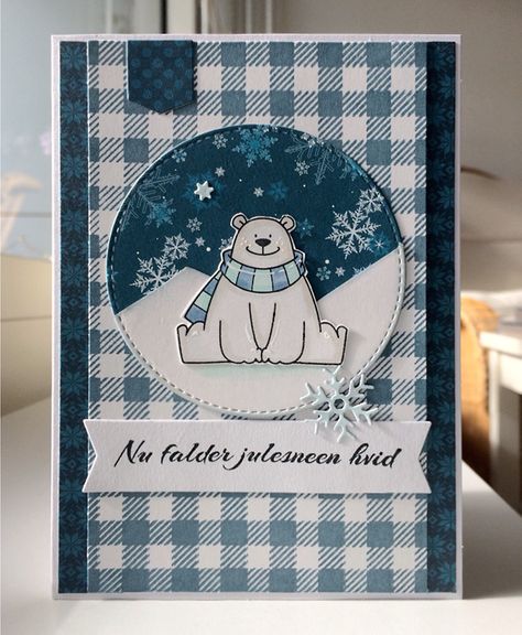 card critters bear winter bears christmas MFT Polar bear pals Die-namics MFT gingham background stamp Die-namics #mftstamps Echo Park Hello Winter paper pad collection - JKE My Favorite Things Polar Bear Pals, Polar Bear Cards Handmade, Polar Bear Christmas Cards, Polar Bear Card, Gingham Background, Diy Holiday Cards, Winter Paper, Polar Bear Christmas, Card Making Ideas