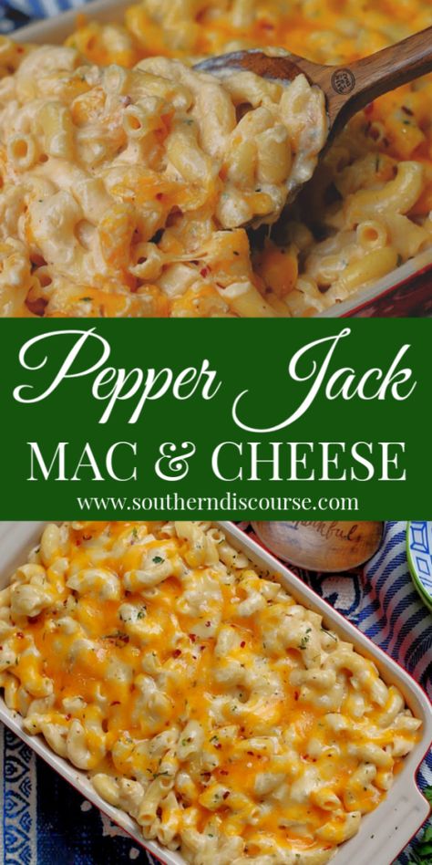 Ultimate Pepper Jack Mac & Cheese - a southern discourse Honeymoon Dinner Recipes, Most Liked Recipes, Easy Dinners At The Beach, Mac'n Cheese Recipe, Southern Supper Recipes, Summer Southern Food, Elevated Southern Food, Homemade Mac Cheese Recipe, Pepper Jack Mac And Cheese