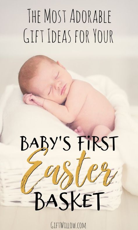 These gift ideas for baby's first easter basket will make your holiday so special and fun!  There are a lot of cute ideas for newborns and infants, so filling their Easter basket will be something you will always remember! #easter #easterbaskets #newborn Easter Basket For Infant Boy, 1st Easter Basket Boy, Easter Basket For Baby Boy, First Easter Ideas Baby Boy, Easter Ideas For Babies, Easter Baskets For Babies, Easter Basket For Newborn, Baby First Easter Pictures, Newborn Easter Basket Ideas