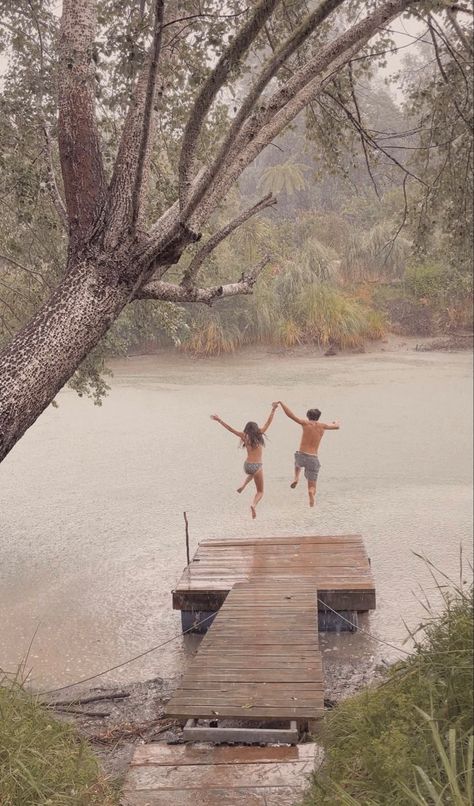 Fun Romance Aesthetic, Cute Happy Couple Aesthetic, Lake Swimming Aesthetic Couple, Couple Lake Aesthetic, Fun Love Aesthetic, Swimming Couple Aesthetic, Every Summer After Aesthetic, Fun Couple Photos, Fun Relationship Goals