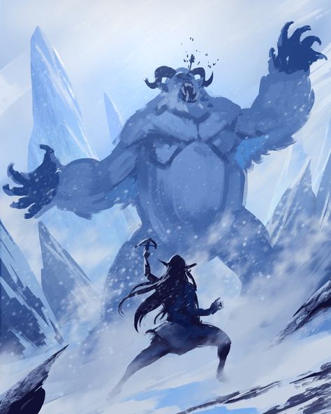 Caio Santos @ Ukulele Wand of Thunder on Twitter: "Dead daddy Yeti #CriticalRoleArt… " Yeti Art, Sea Monster Art, Ice Monster, Christmas Horror, D D Character Ideas, Sea Monster, Jem And The Holograms, Critical Role Fan Art, Dnd Art