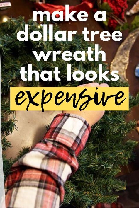 Diy Square Christmas Wreath, Christmas Wreaths To Make Step By Step, Winter Wreath Diy Dollar Stores, Cheap Christmas Wreaths Diy, Diy Christmas Wreath Ideas Front Doors, Simple Christmas Wreath Ideas, Dollar Tree Wreath Ideas, Dollar Tree Christmas Wreaths Diy, Dollar Tree Wreaths