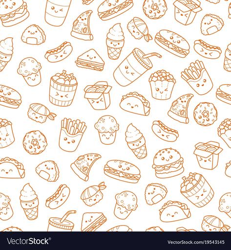 Set of cartoon doodle icons junk food vector image Fast Food Icon, Food Doodle, Doodle Icons, Food Vector, Food Doodles, Cartoon Doodle, Doodle Icon, Food Backgrounds, Vector Cartoon