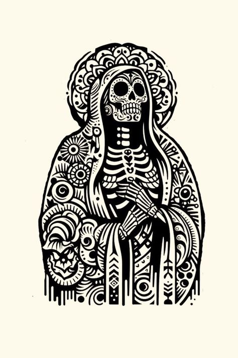 4 X 4 Tattoo Ideas, Mexican Symbols Tattoo, Mexican Traditional Tattoo, Santa Muerte Tattoo, Mexican Skull Tattoos, Mexican Graphic Design, Mexican Tattoo, Catrina Tattoo, Mexican Art Tattoos