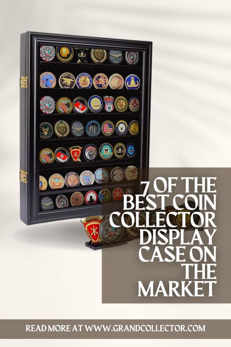 Are you ready to flaunt your coin collection to your friends? Here are some of the best coin display cases you can buy! Displaying Money From Around The World, Coin Collection Display, Coin Display Case, Military Coins, Buy Coins, Foreign Coins, Coin Display, Challenge Coins, World Coins