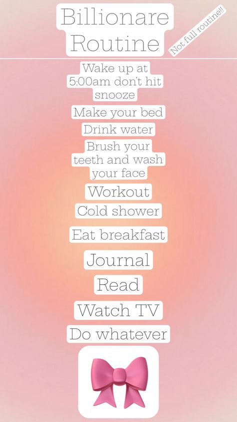 Not full routine!! Billionaire Routine, Water Brush, Cold Shower, Video Ideas, Make Your Bed, Wash Your Face, Drinking Water, Make It Yourself, Quick Saves