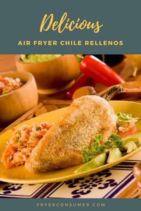 Chilli Relleno Recipe Air Fryer, Air Fried Chili Rellenos, Chile Relleno In Air Fryer, Air Fried Chimichangas, Chiles Rellenos Recipe Air Fryer, Crunchy Chili Relleno, Air Fryer Poblano Peppers, Chile Relleno Air Fryer, Chili Relleno Air Fryer