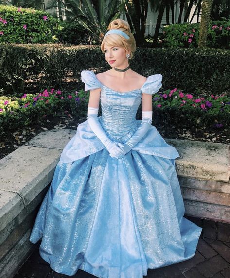 Disney Character Cosplay, Cinderella Ballgown, Cinderella Dress For Girls, 3 People Costumes, Cinderella Characters, Cinderella Cosplay, Disney Princess Cosplay, Character Cosplay, Satin Gowns