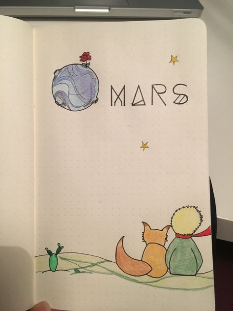 Mars - Bullet journal Bullet Journal Mars, Bujo Mars, Mars Drawing, Bullet Journal Calendrier, Bullet Journal Writing, Bullet Journal Doodles, Journal Doodles, Reading Journal, Bullet Journal Ideas Pages