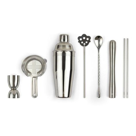 Enhance your mixology skills with the Society of Paris Cocktail Mixologist Kit. Unleash your creativity and whip up impressive cocktails using this thoughtfully curated collection of stainless steel barware tools. Ideal for beginners and professionals alike, this kit seamlessly combines practicality and elegance, making it a must-have for any home bar. The kit includes; Shaker, Jigger, Muddler, Ice Tong, Corkscrew, Pourer + Hat, Bar Spoon and Strainer. society.paris @society.paris #barware... Mixology Kit, Cocktail Kit, Hat Bar, Ice Tongs, Bar Spoon, Cocktail Kits, Cocktail Set, Simplest Form, Dream House Decor