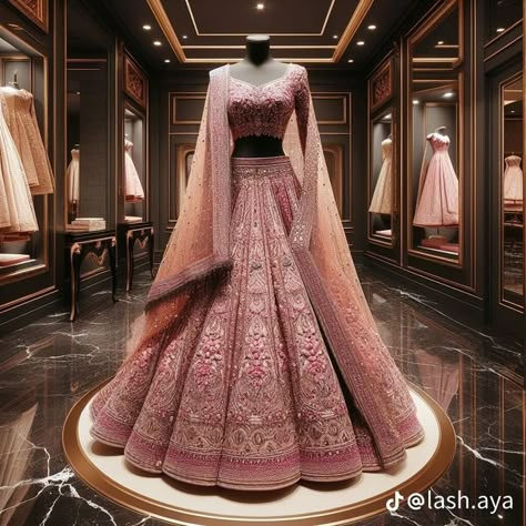 Pale Pink Bridal Lehenga, Pink Shaadi Lehenga, Lehenga Designs For Engagement Bride, Bridal Lehenga For Night Wedding, Blush Pink Bridal Lehenga, Pink Wedding Lehenga Bridal, Lehenga Designs For Engagement, Indian Wedding Lehenga Bridal, Pink Lehenga Bridal