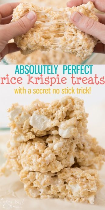 This truly is The BEST Rice Krispie Treat Recipe out there! All done easily and quickly in the microwave, plus a secret to making pressing the treats into the pan easy, with NO STICKING to your hands! You are 5 minutes away from the best Rice Krispie Treats of your LIFE! |Cooking with Karli| #ricekrispies #ricekrispietreats #marshmallows #nostick #microwave #recipe #nobake #dessert #easy Best Rice Krispie Treats Recipe, Crispy Treats Recipe, Rice Crispy Treats Recipe, Rice Krispie Squares, The Best Rice, Cooking With Karli, Best Rice, Krispie Treats Recipe, Rice Recipes For Dinner