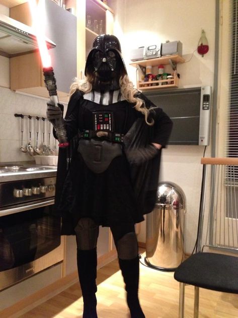 STAR WARS COSTUMES: - Star Wars Lady Vader #starwarscostumes #jedirobeamerica #jedirobeuk #halloweencostumes #darthvader #jedirobereviews #starwarscostumes #starwarscosplay #cosplaycostumes Star Wars Girl Costume, Dark Vader Costume Women, Darth Vader Costume For Women, Darth Vader Female Costume, Female Darth Vader Costume, Diy Darth Vader Costume, Girl Darth Vader Costume, Female Darth Vader, Darth Vader Halloween Costume