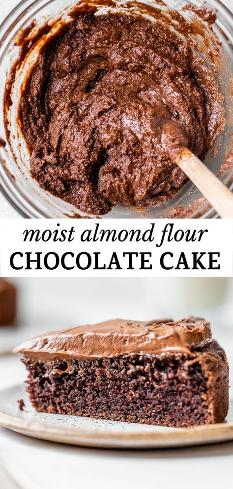 Chocolate Cake For Birthday, Almond Flour Chocolate Cake, Almond Flour Desserts, Cake For Birthday, Glutenfri Baking, Chocolate Almond Cake, Almond Flour Cakes, Almond Cake Recipe, Gluten Free Chocolate Cake