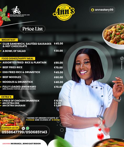 Publicity is a game changer #food #flyer #design #branding Food Flyer Design, Beef Fried Rice, Sales Flyer, Food Flyer, Menu Flyer, Food Plate, Food Business, Club Sandwich, Chicken Drumsticks